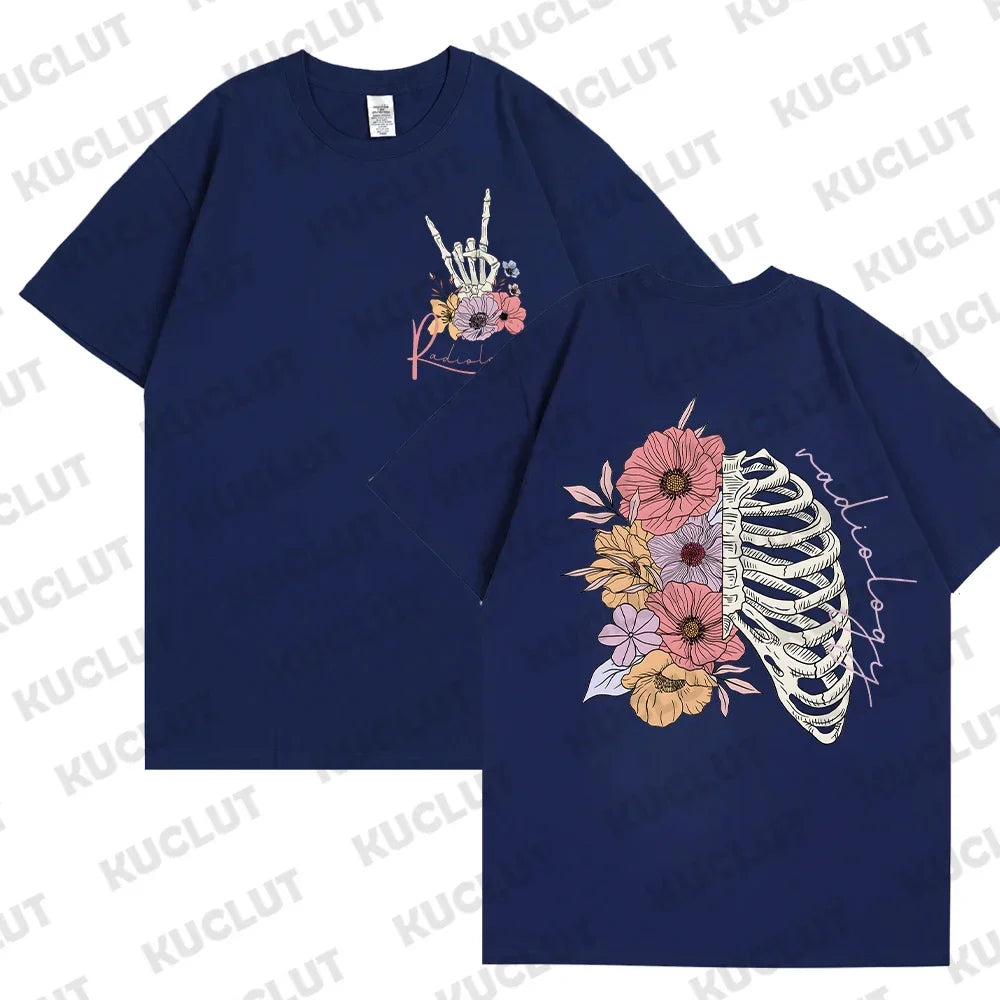Floral Skeleton T-Shirt