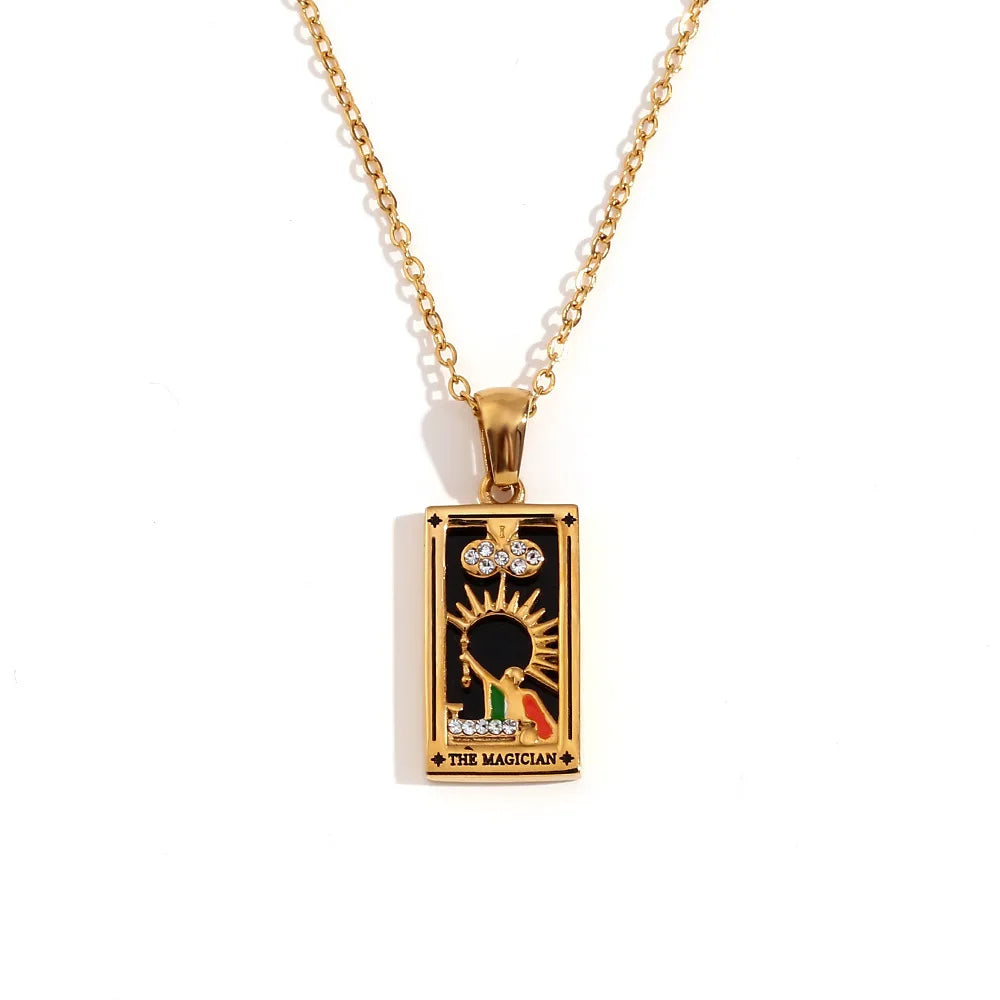 Stainless Steel Tarot Necklaces - Etherial Collection - Rhodium or 18k Gold Plated