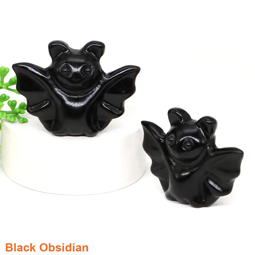 Mini Baby Bat Crystal Carvings