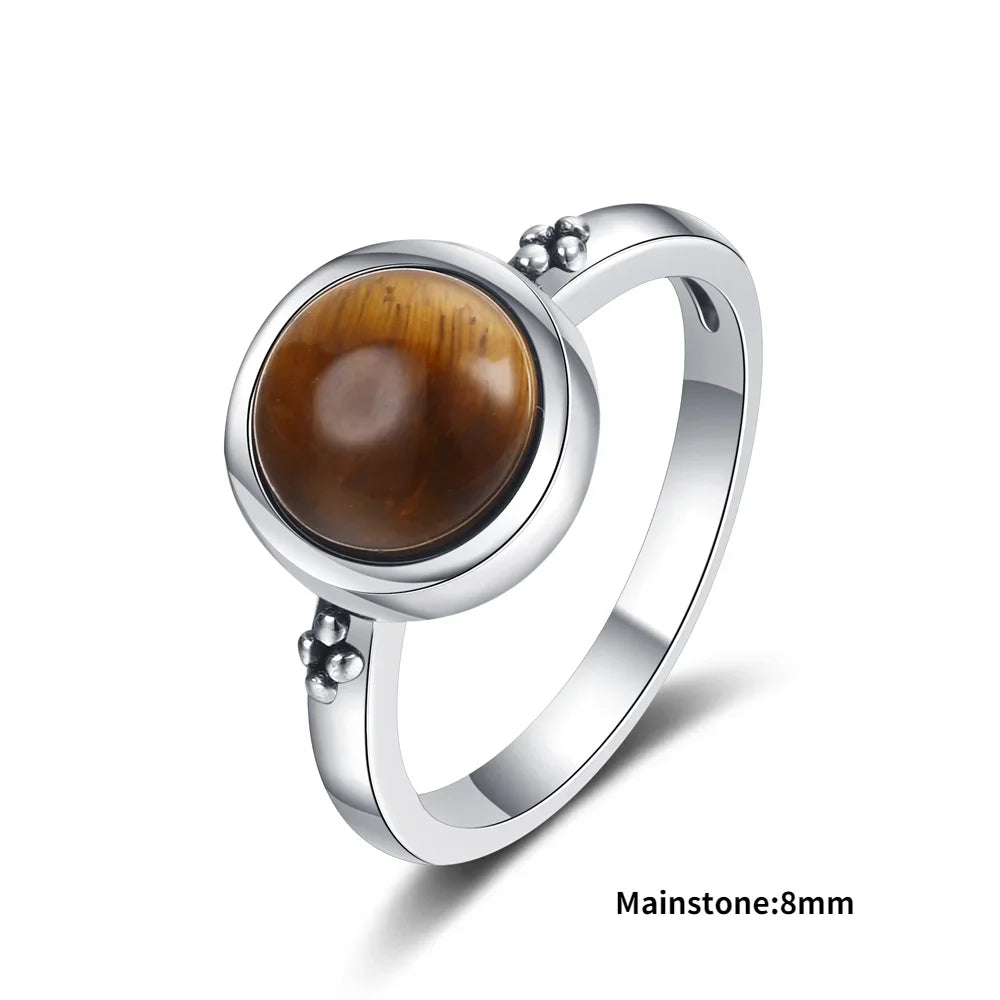 925 Sterling Silver Rings - Tigers Eye Collection - non-plated