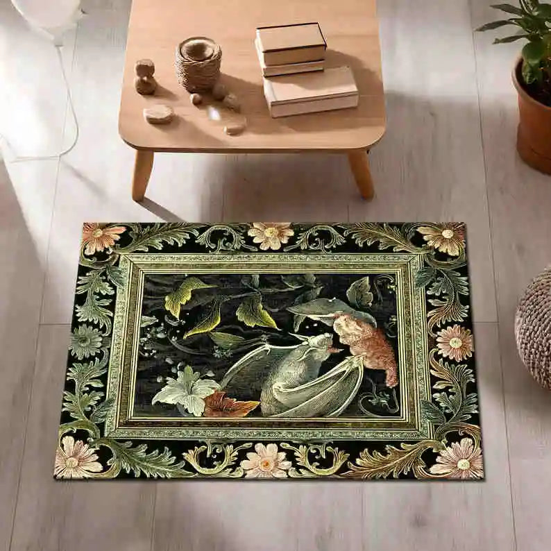 Dark Floral Rug Collection