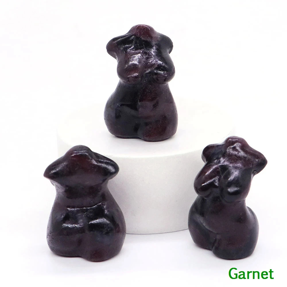 Mini Curvy Crystal Goddess Body Carvings