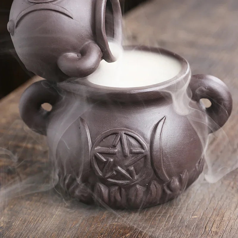 Cauldron Back Flow Incense Burner