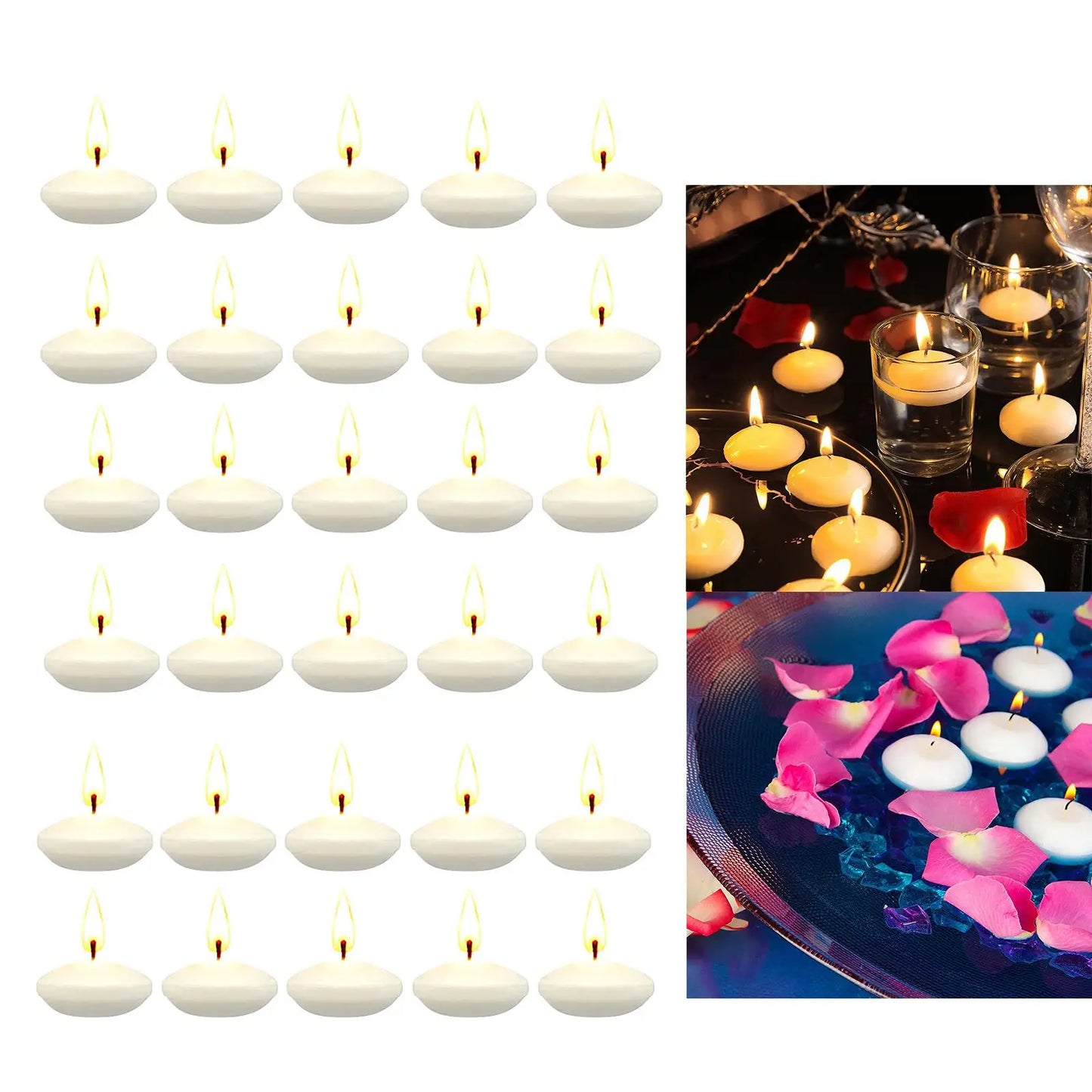 Unscented Floating Candles - 30PCS