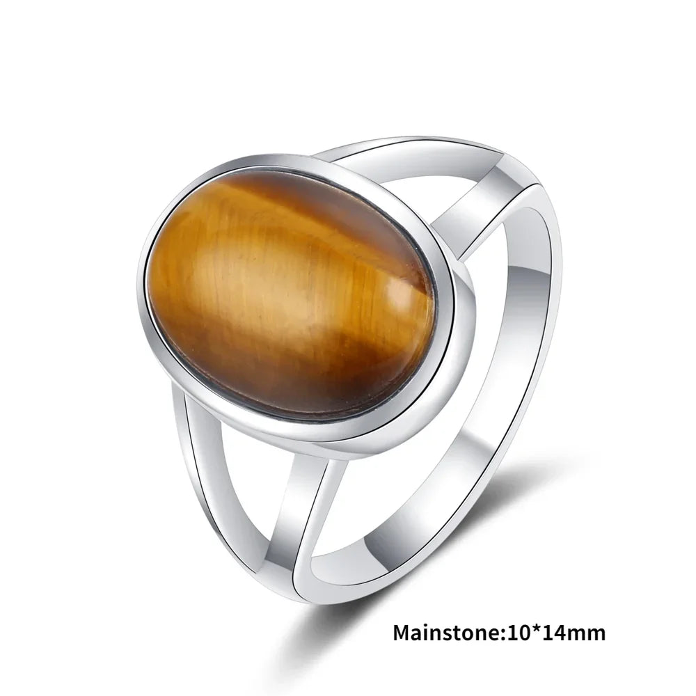 925 Sterling Silver Rings - Tigers Eye Collection - non-plated