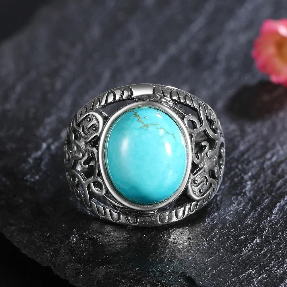 925 Sterling Silver Rings - Turquoise Collection - non-plated