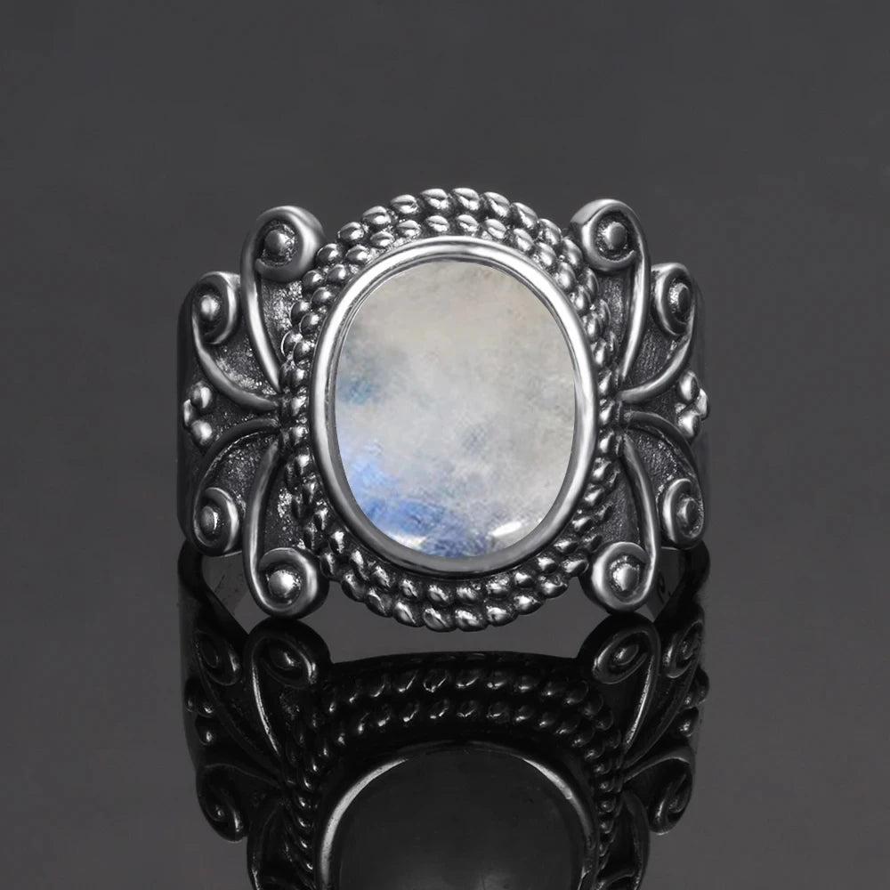 925 Sterling Silver Rings - Moonstone Collection - non-plated