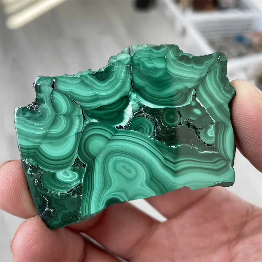 Medium Malachite Crystal Slices