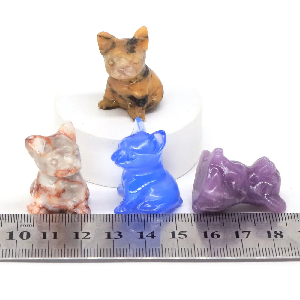 Mini French Bulldog Crystal Carvings