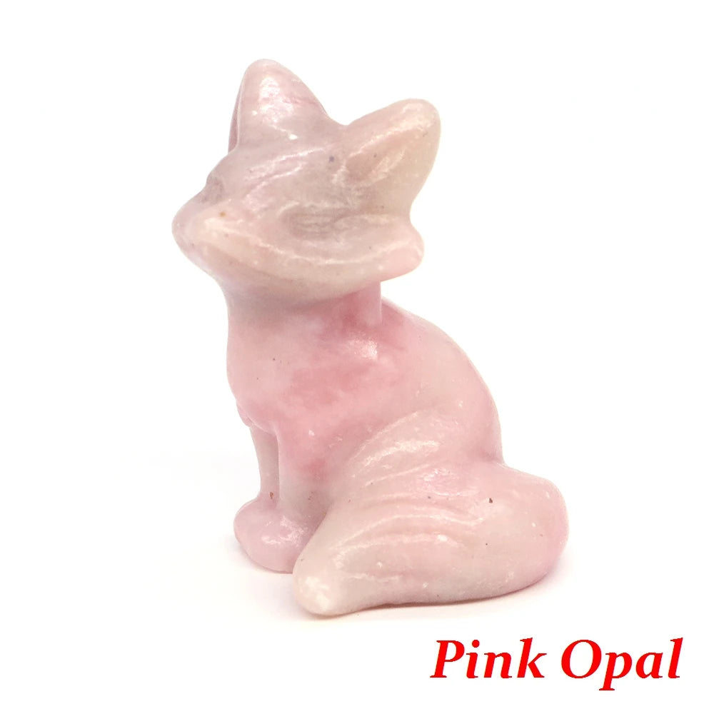 Mini Crystal Fox Carvings