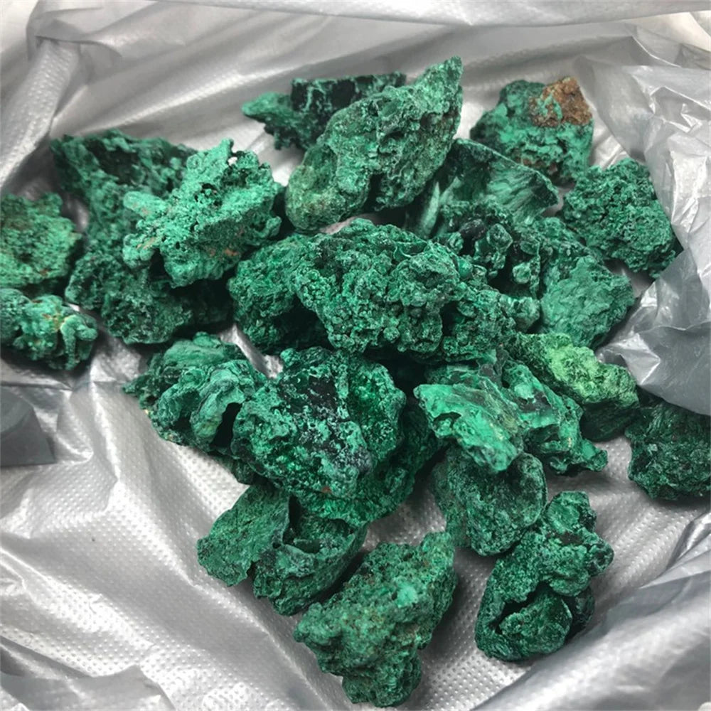 Raw Malachite Crystal Specimens