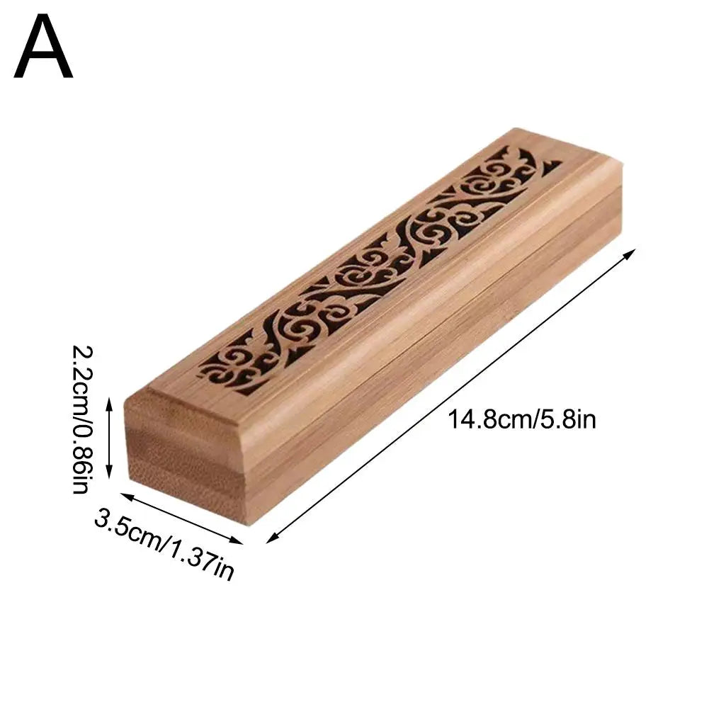 Bamboo Anti-Ash Incense Burner Box