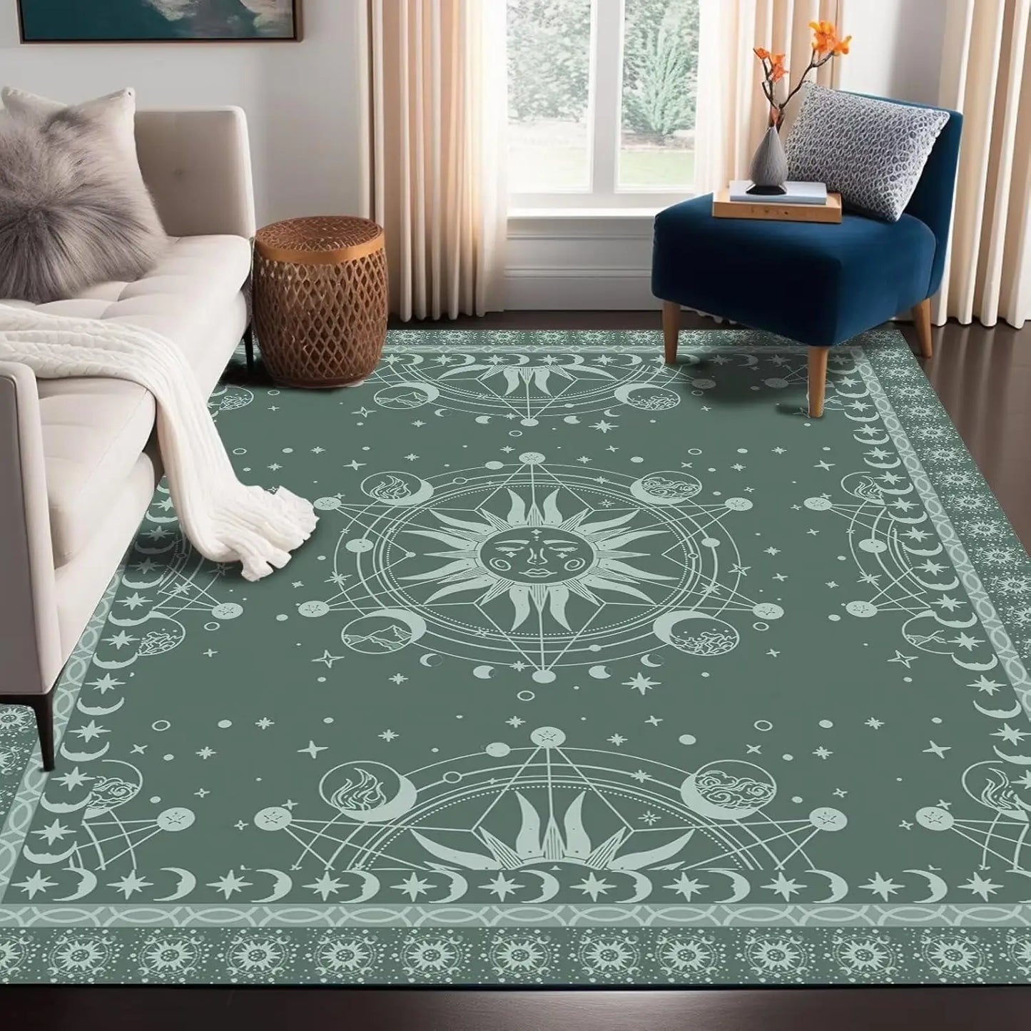 Sun and Moon Celestial Rug