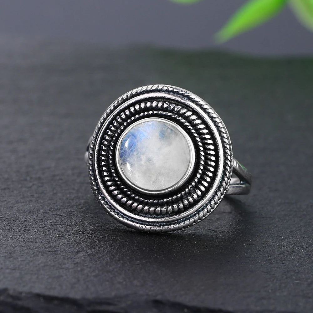 925 Sterling Silver Rings - Moonstone Collection - non-plated