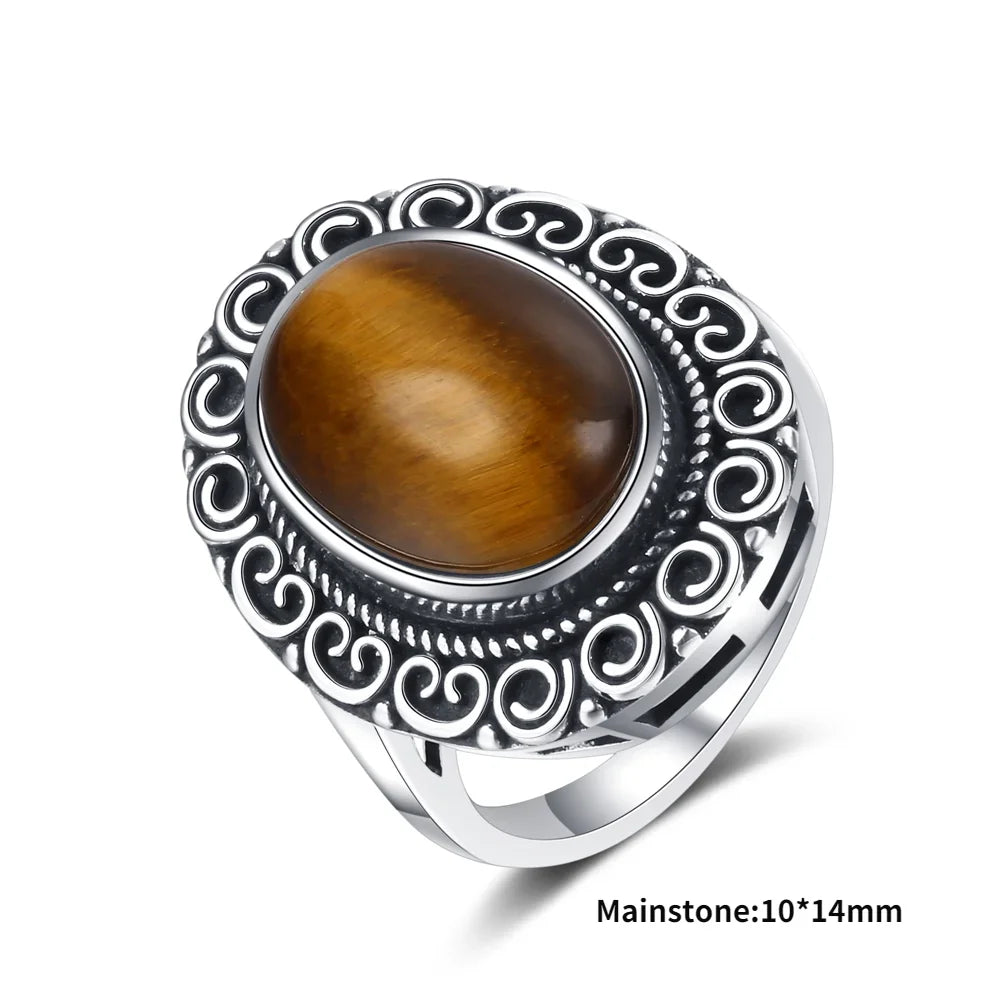 925 Sterling Silver Rings - Tigers Eye Collection - non-plated