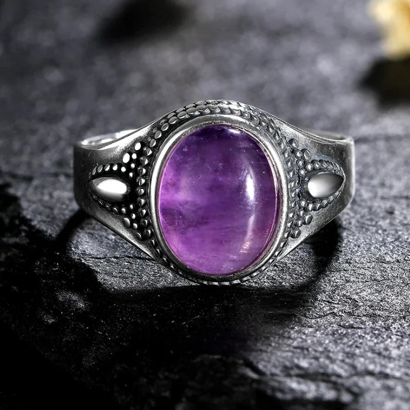 925 Sterling Silver Rings - Amethyst Collection - non-plated