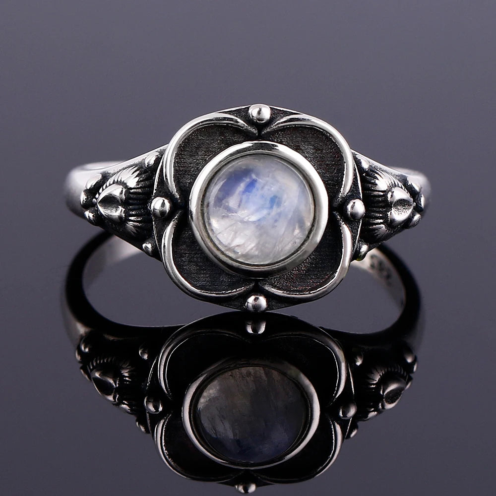 925 Sterling Silver Rings - Moonstone Collection - non-plated