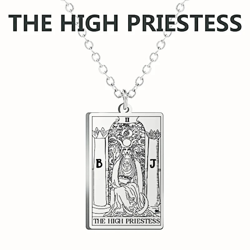 Stainless Steel Tarot Necklaces - Classic Collection - Rhodium, 14k Rose Gold or 18k Yellow Gold Plated