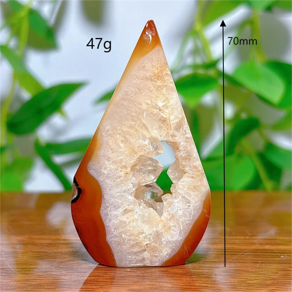 Carnelian Crystal Druzy Free Form