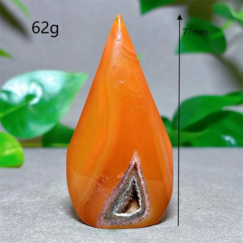 Carnelian Crystal Druzy Free Form
