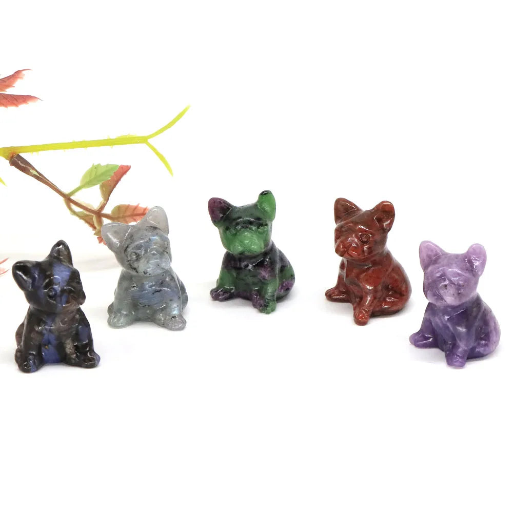 Mini French Bulldog Crystal Carvings