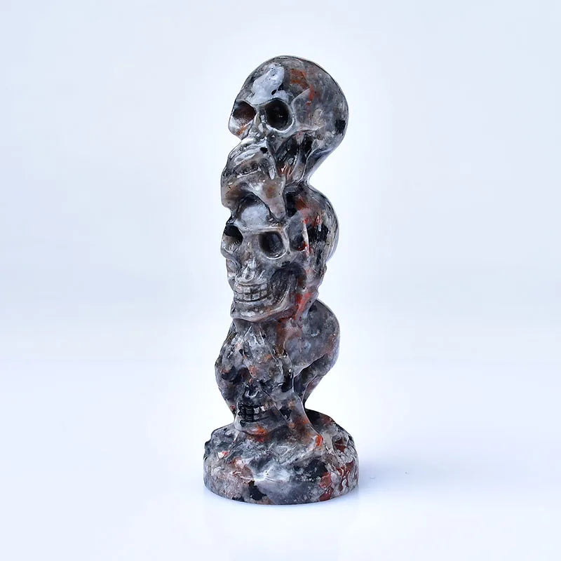 Stacked Skulls Crystal Carvings