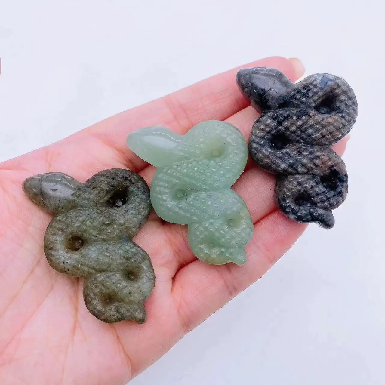 Mini Crystal Snake Carvings