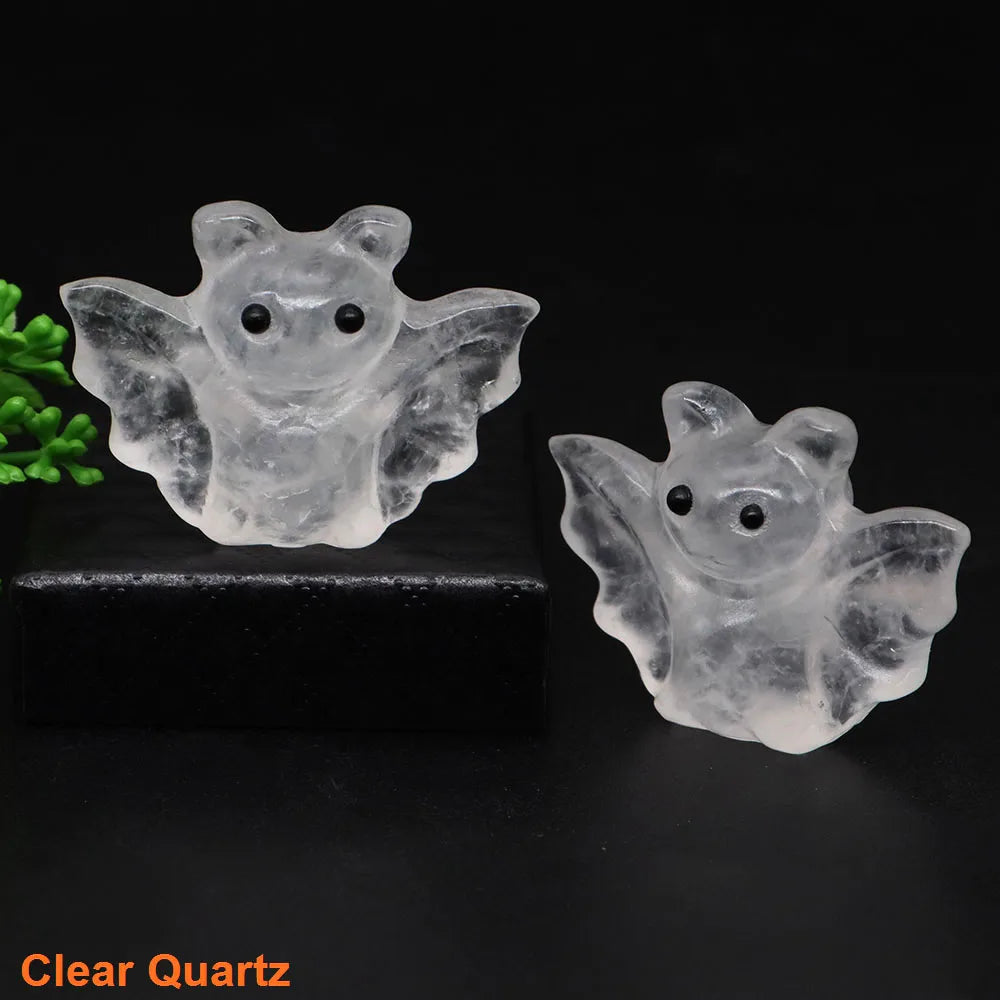 Mini Baby Bat Crystal Carvings