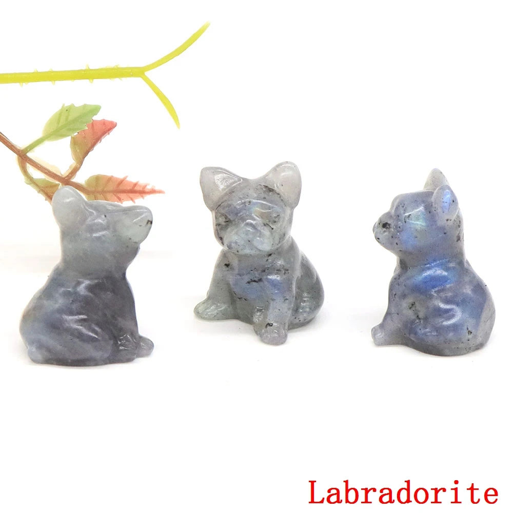 Mini French Bulldog Crystal Carvings