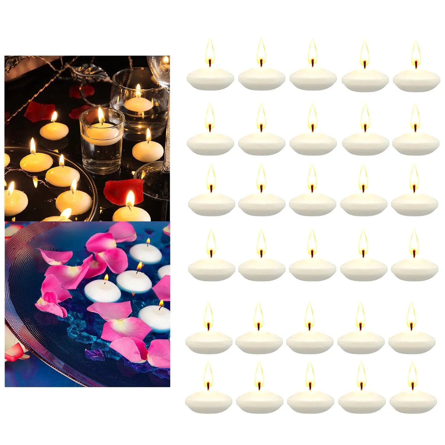 Unscented Floating Candles - 30PCS