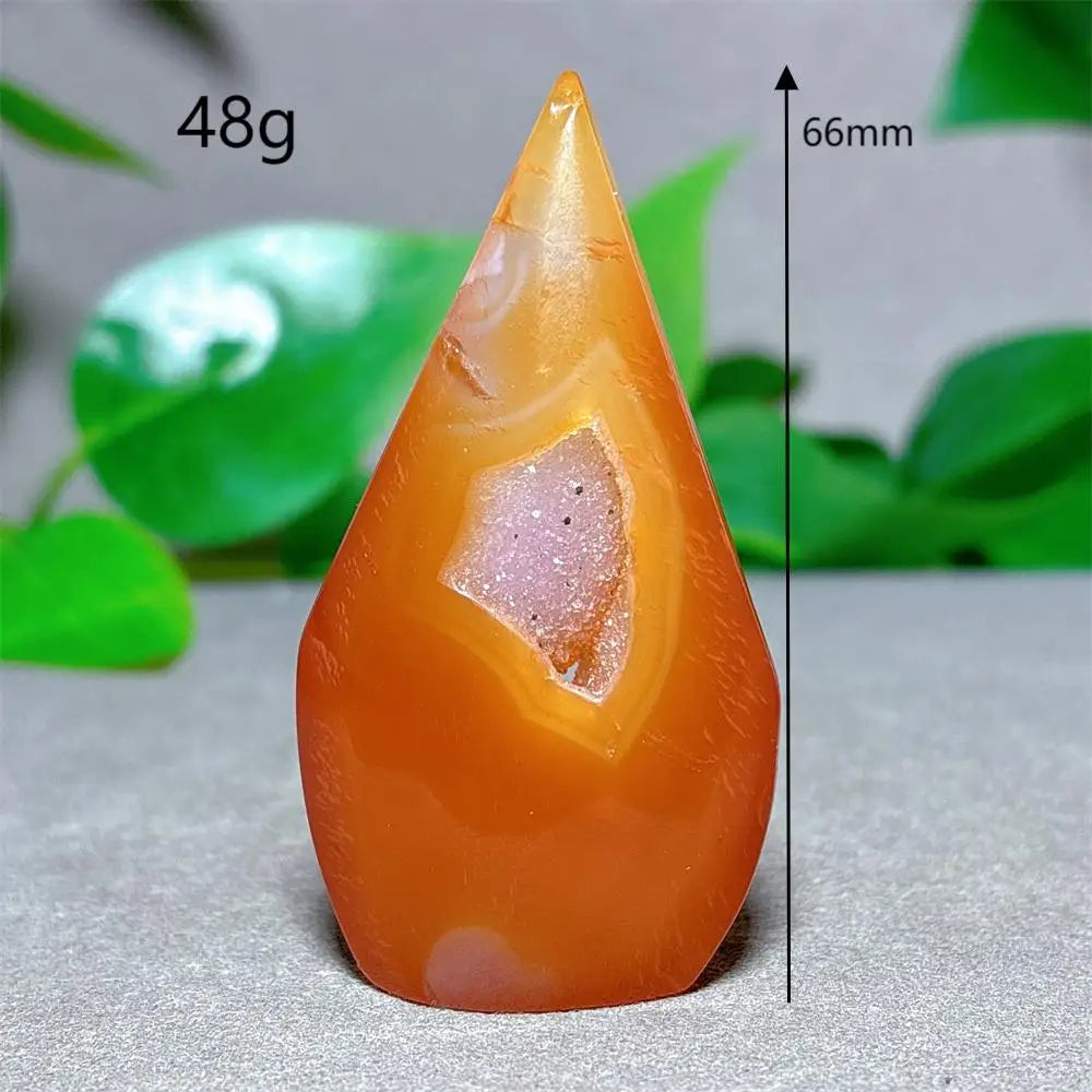Carnelian Crystal Druzy Free Form