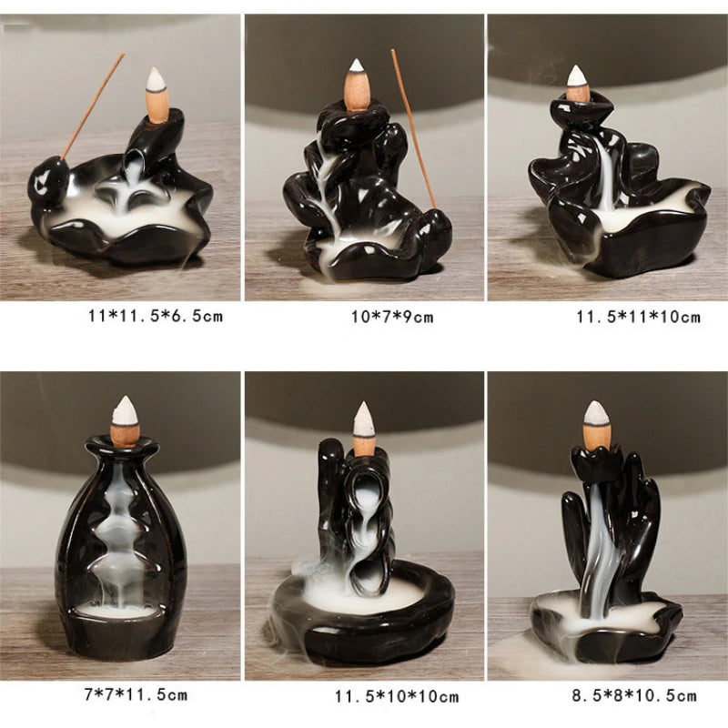 Back Flow Incense Burners - Crimson Ash Collection