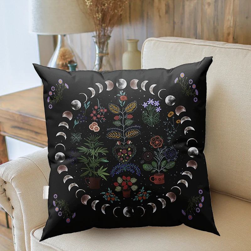 Throw Cushion Covers - Dark Wildflower Collection