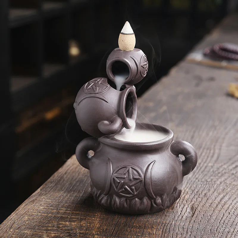 Cauldron Back Flow Incense Burner