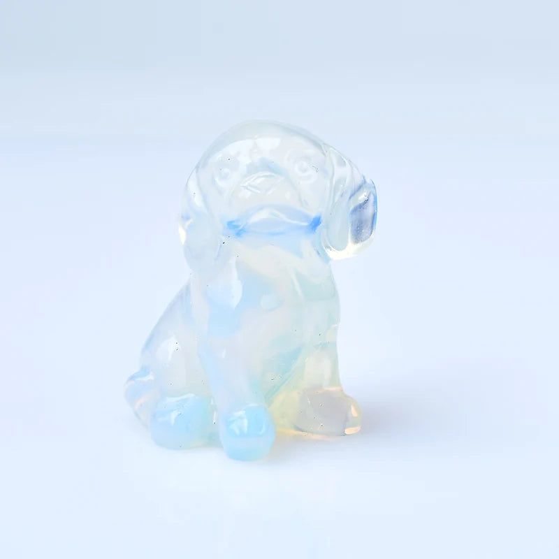 Mini Crystal Dog Carvings