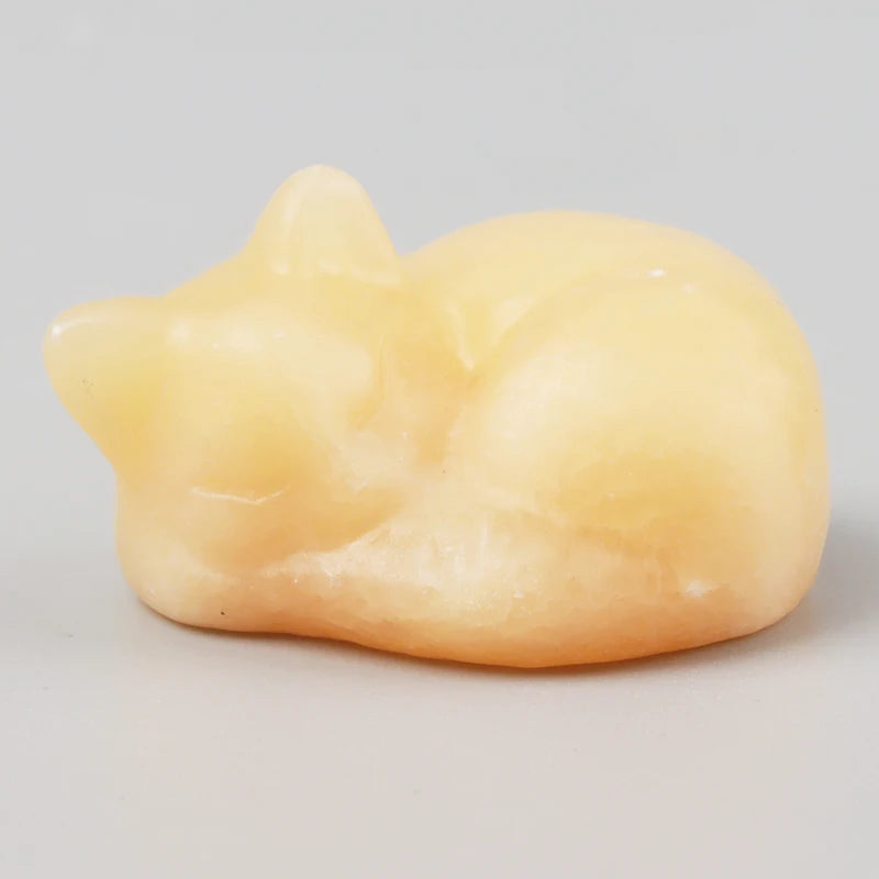 Mini Sleeping Kitty Carvings