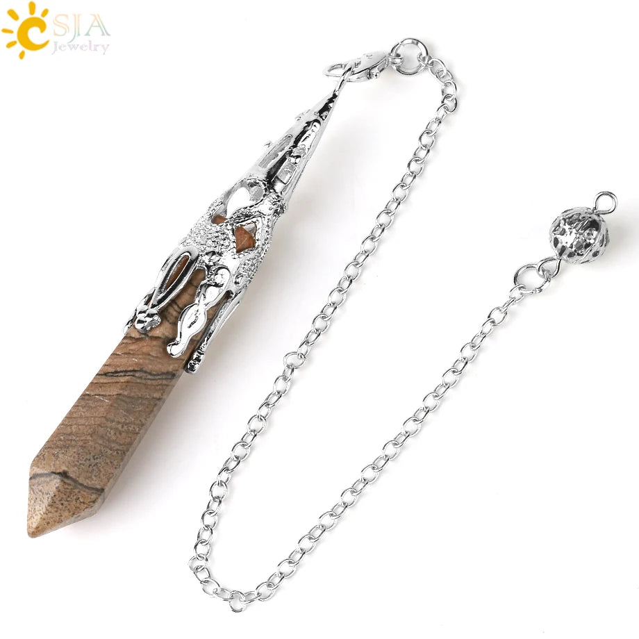 Ornate Crystal Pendulums - Medieval Collection
