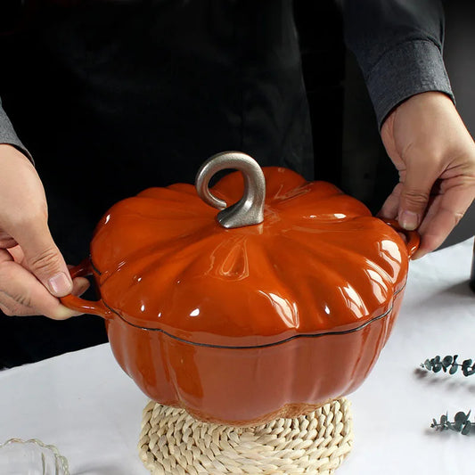 Cast Iron Pumpkin Dutch Oven - 3.5qt