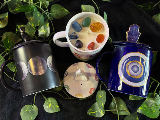 Mug Candle and Incense Holder Duo