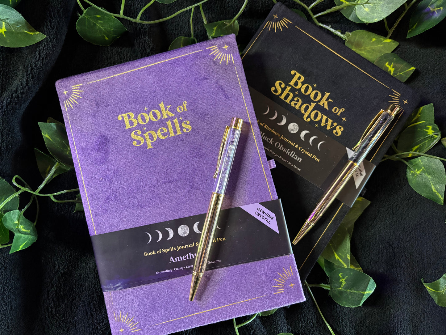 Book of Shadows/Spells Journals with Crystal Pen