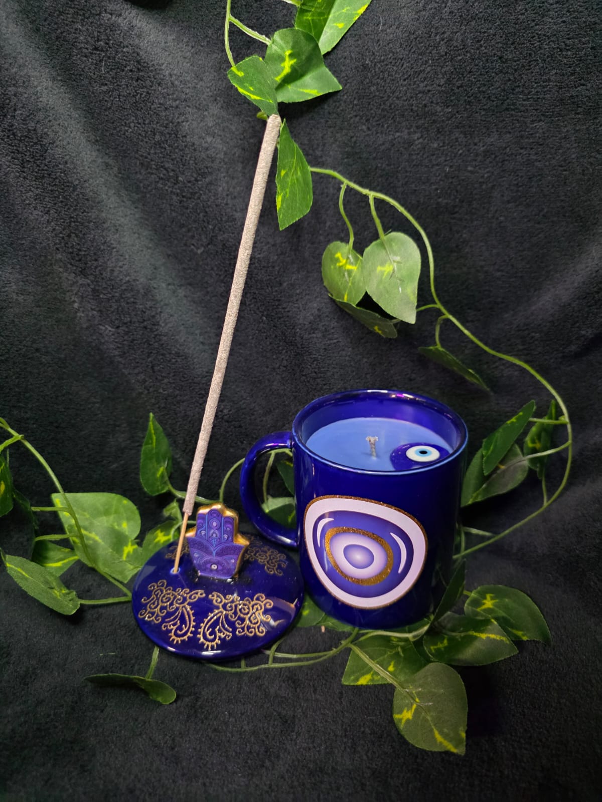 Mug Candle and Incense Holder Duo
