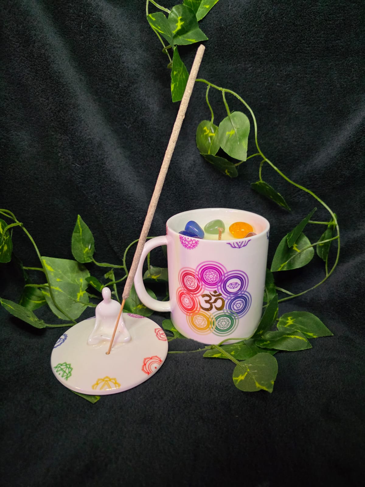 Mug Candle and Incense Holder Duo