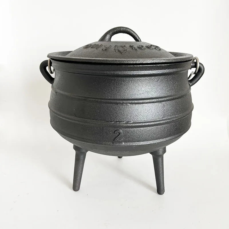 XL Cast Iron Cauldron 6L