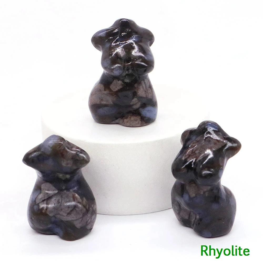 Mini Curvy Crystal Goddess Body Carvings
