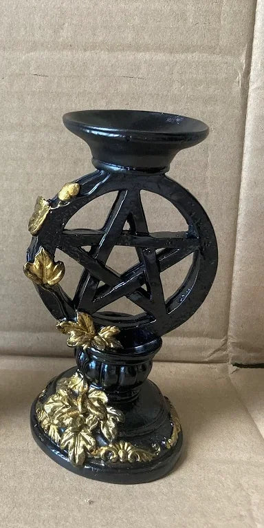 Candlestick/Crystal Ball Holders - Pentagram Collection