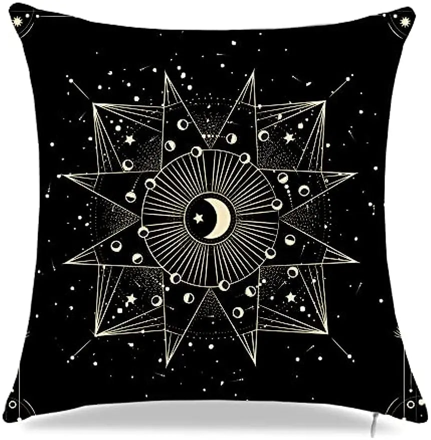 Throw Cushion Covers - Dark Celestial Collection