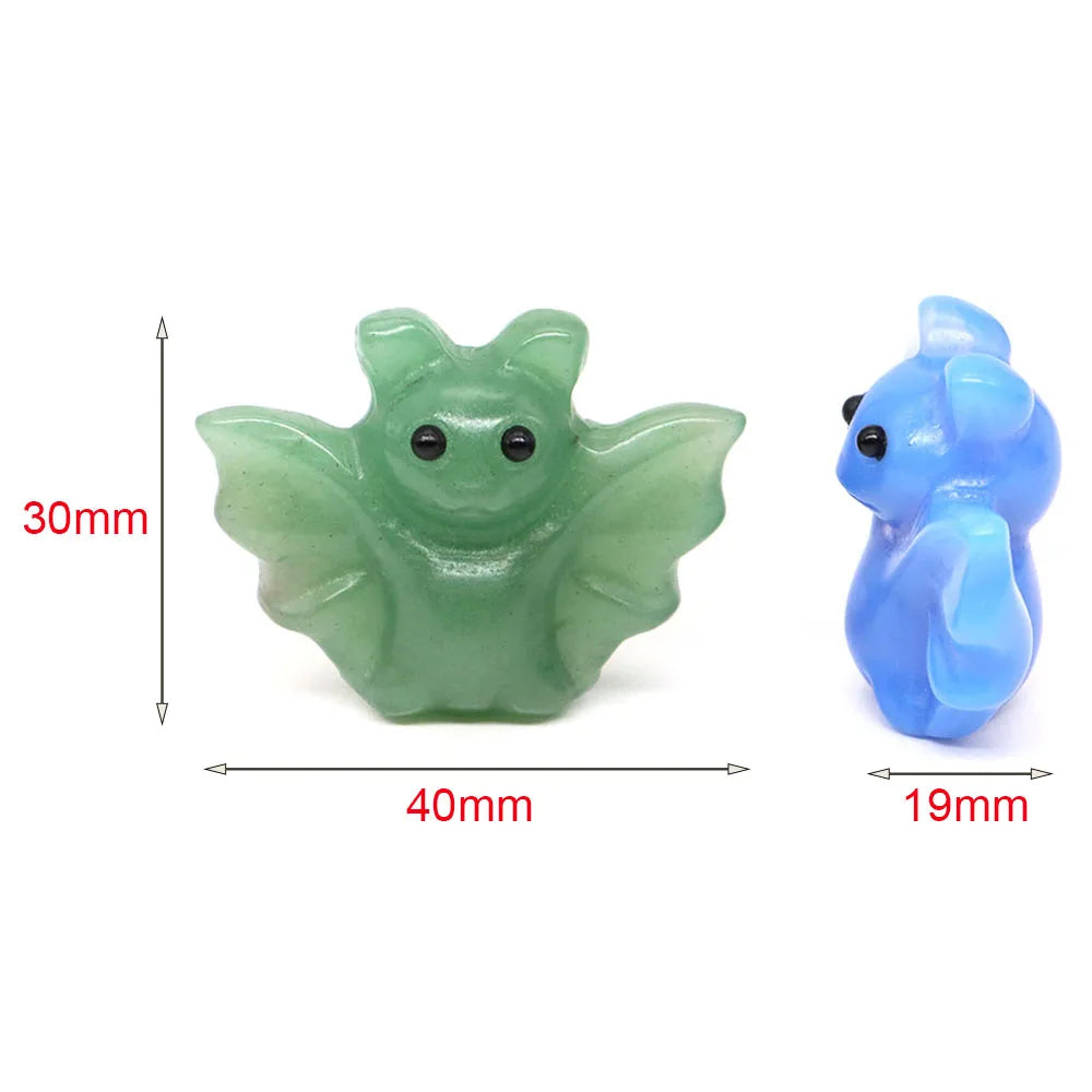 Mini Baby Bat Crystal Carvings