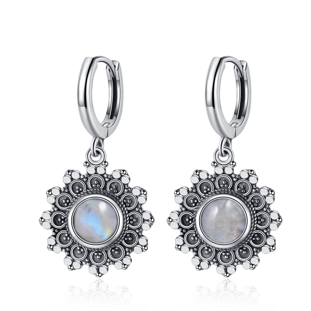 925 Sterling Silver Drop Earrings - Crystal Collection - non-plated