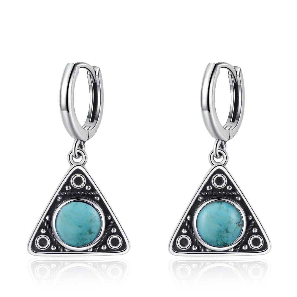 925 Sterling Silver Drop Earrings - Crystal Collection - non-plated