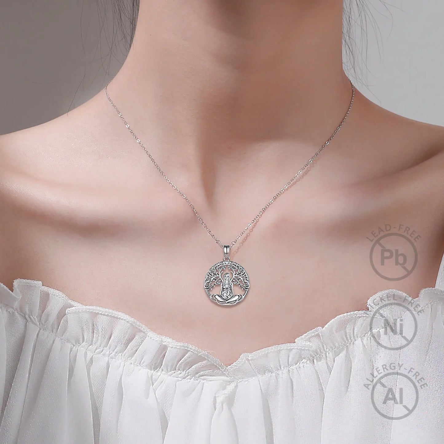 925 Sterling Silver Mother Earth Necklace